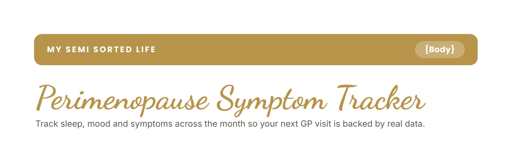 Perimenopause Symptom Tracker preview
